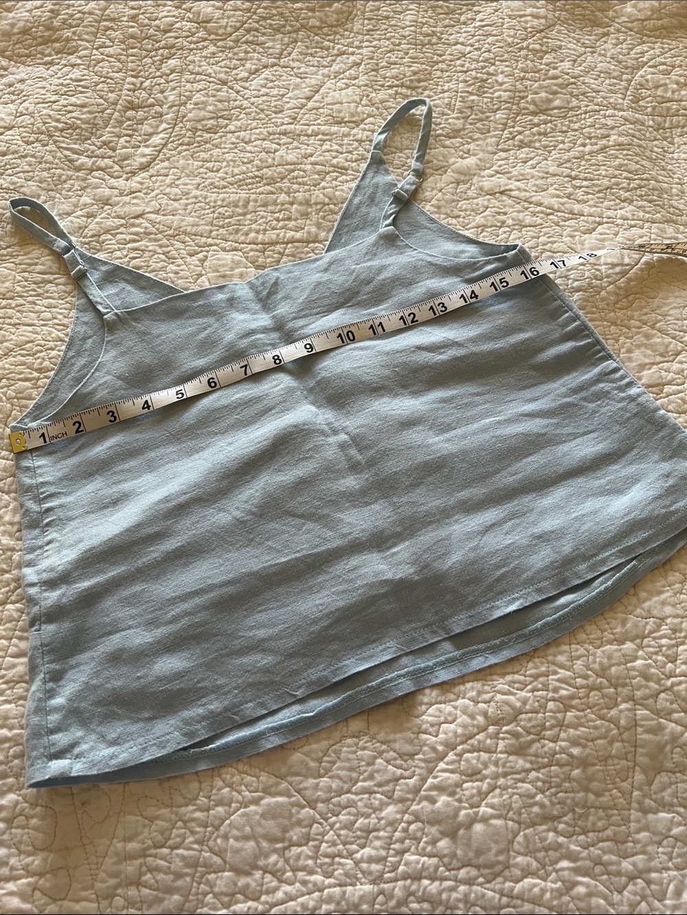 Handmade Linen Studios Light Blue Linen Tank - Picture 4 of 7